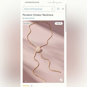 Anthropologie bolo pendant necklace